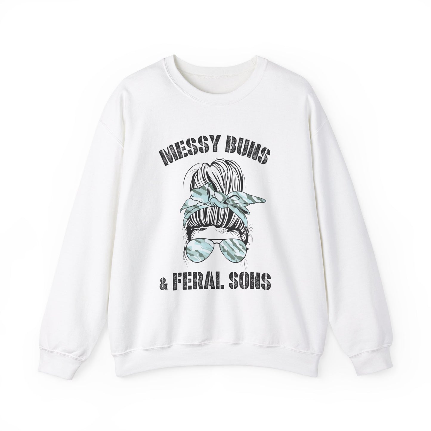 Messy Buns & Feral Sons - Gildan 18000 Crewneck Sweatshirt